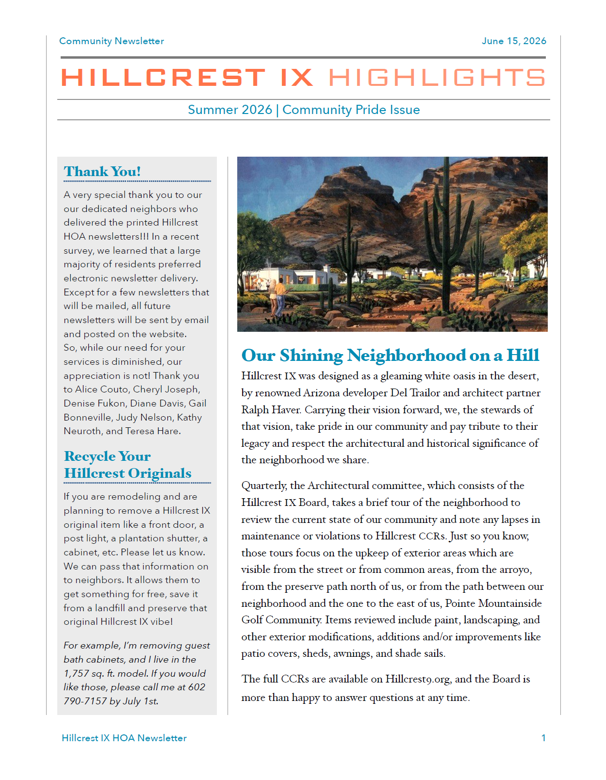 Newsletter